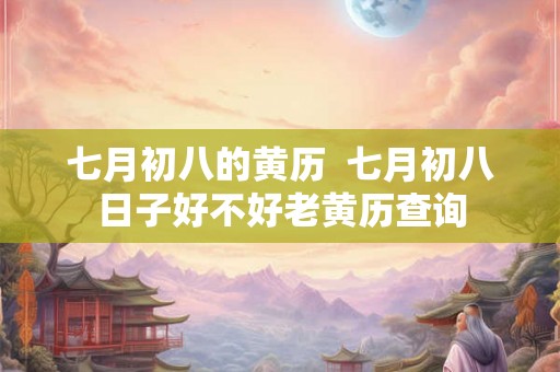 七月初八的黄历 七月初八日子好不好老黄历查询 七月初八的黄历 七月初八日子好不好老黄历查询