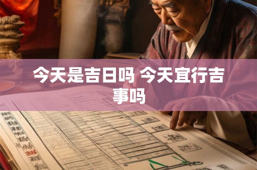 今天是吉日吗 今天宜行吉事吗