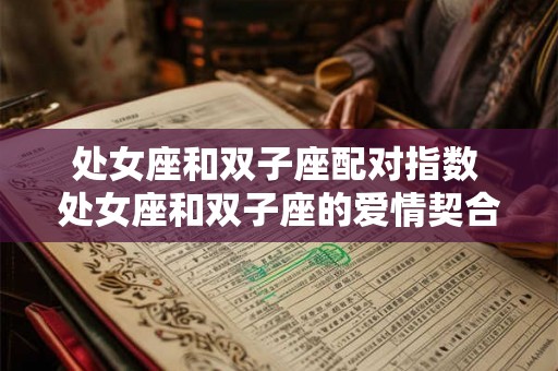 处女座和双子座配对指数 处女座和双子座的爱情契合度有多高