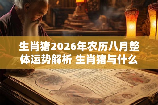 生肖猪2026年农历八月整体运势解析 生肖猪与什么生肖相冲