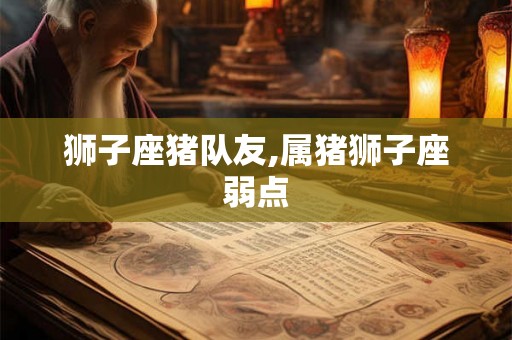 狮子座猪队友,属猪狮子座弱点
