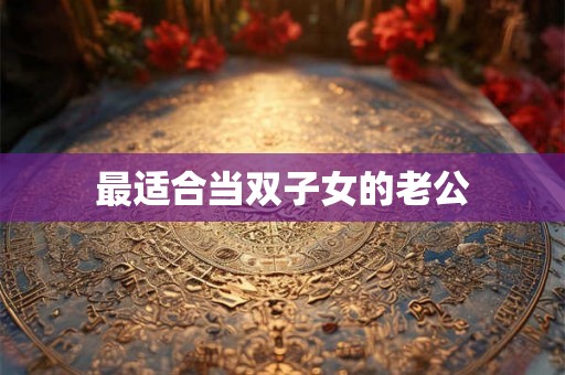 最适合当双子女的老公