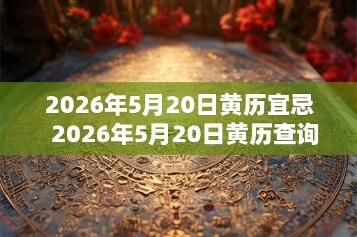 2026年5月20日黄历宜忌  2026年5月20日黄历查询
