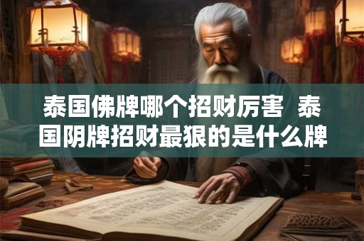 泰国佛牌哪个招财厉害  泰国阴牌招财最狠的是什么牌