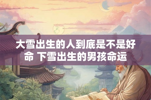 大雪出生的人到底是不是好命 下雪出生的男孩命运