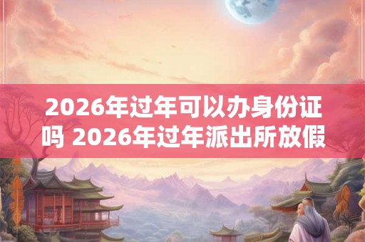 2026年过年可以办身份证吗 2026年过年派出所放假吗