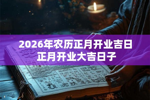 2026年农历正月开业吉日 正月开业大吉日子
