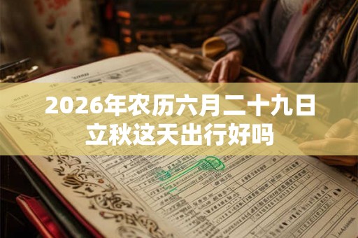 2026年农历六月二十九日立秋这天出行好吗