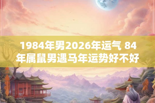 1984年男2026年运气 84年属鼠男遇马年运势好不好