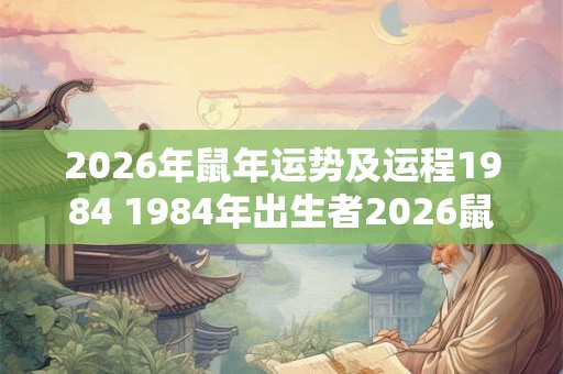 2026年鼠年运势及运程1984 1984年出生者2026鼠年运势如何