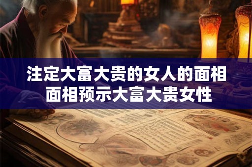 注定大富大贵的女人的面相 面相预示大富大贵女性