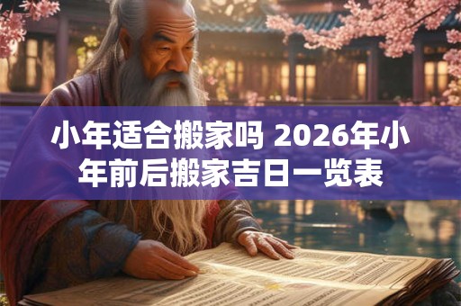 小年适合搬家吗 2026年小年前后搬家吉日一览表