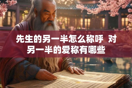 先生的另一半怎么称呼  对另一半的爱称有哪些