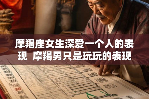 摩羯座女生深爱一个人的表现  摩羯男只是玩玩的表现