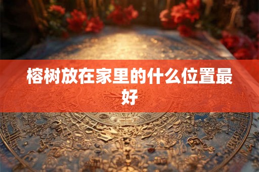 榕树放在家里的什么位置最好