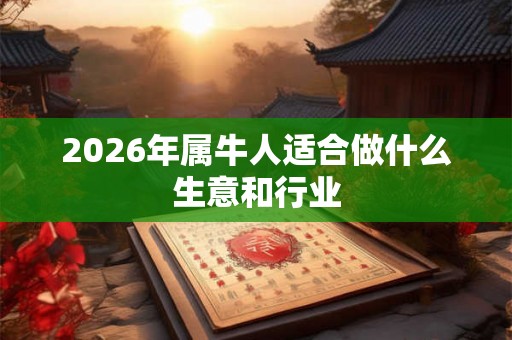 2026年属牛人适合做什么生意和行业 2026年属牛人适合做什么生意和行业