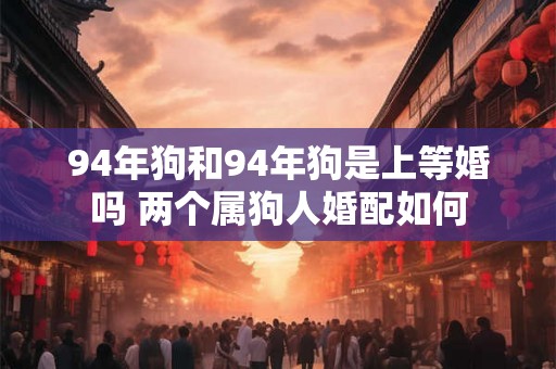 94年狗和94年狗是上等婚吗 两个属狗人婚配如何