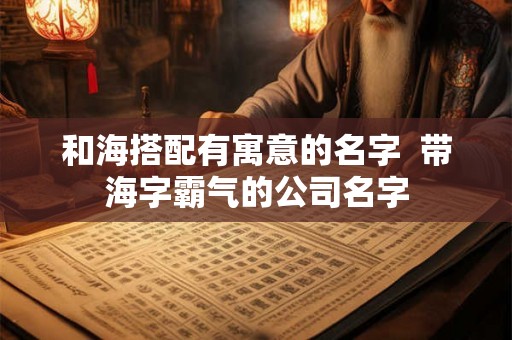 和海搭配有寓意的名字  带海字霸气的公司名字