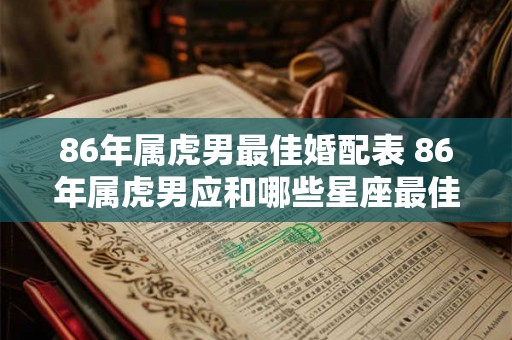 86年属虎男最佳婚配表 86年属虎男应和哪些星座最佳 86年属虎男最佳婚配表 86年属虎男应和哪些星座最佳