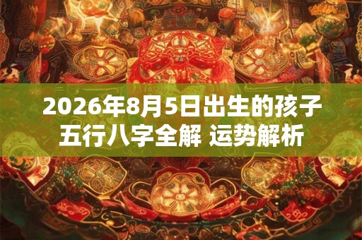 2026年8月5日出生的孩子五行八字全解 运势解析 2026年8月5日出生的孩子五行八字全解 运势解析