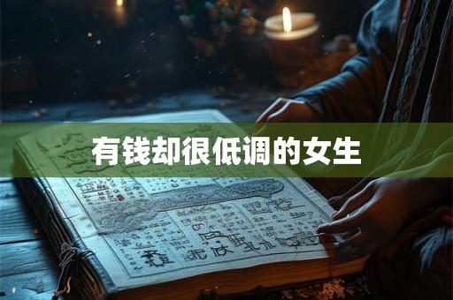 有钱却很低调的女生
