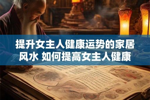 提升女主人健康运势的家居风水 如何提高女主人健康运势风水