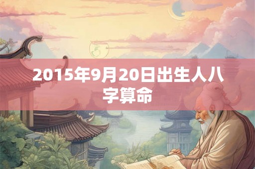 2015年9月20日出生人八字算命