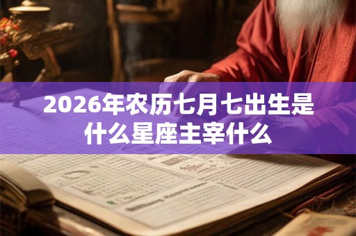 2026年农历七月七出生是什么星座主宰什么