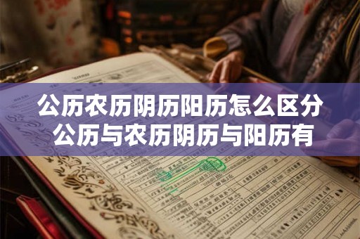 公历农历阴历阳历怎么区分 公历与农历阴历与阳历有何区别
