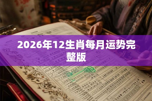 2026年12生肖每月运势完整版