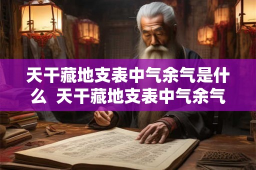 天干藏地支表中气余气是什么 天干藏地支表中气余气表 天干藏地支表中气余气是什么 天干藏地支表中气余气表