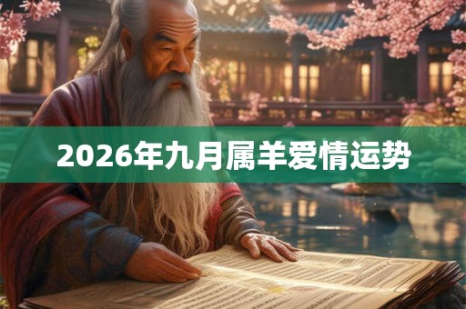 2026年九月属羊爱情运势
