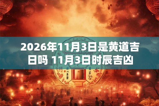 2026年11月3日是黄道吉日吗 11月3日时辰吉凶 2026年11月3日是黄道吉日吗 11月3日时辰吉凶