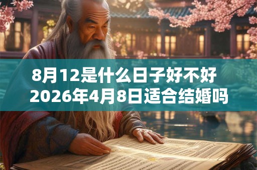 8月12是什么日子好不好  2026年4月8日适合结婚吗