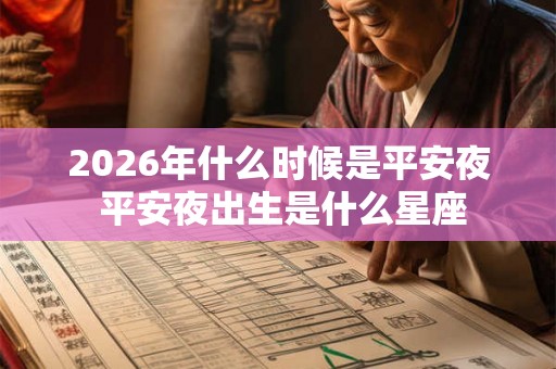 2026年什么时候是平安夜 平安夜出生是什么星座