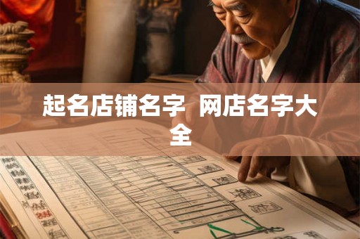 起名店铺名字  网店名字大全