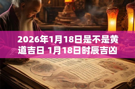 2026年1月18日是不是黄道吉日 1月18日时辰吉凶