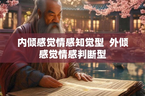 内倾感觉情感知觉型  外倾感觉情感判断型