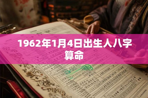 1962年1月4日出生人八字算命