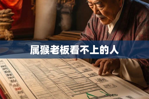 属猴老板看不上的人 属猴老板看不上的人