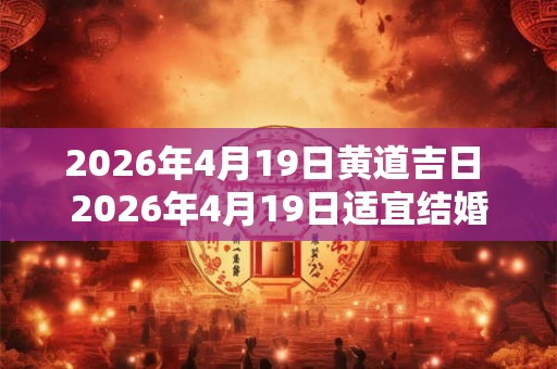 2026年4月19日黄道吉日 2026年4月19日适宜结婚吗