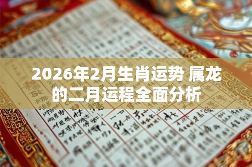2026年2月生肖运势 属龙的二月运程全面分析 2026年2月生肖运势 属龙的二月运程全面分析