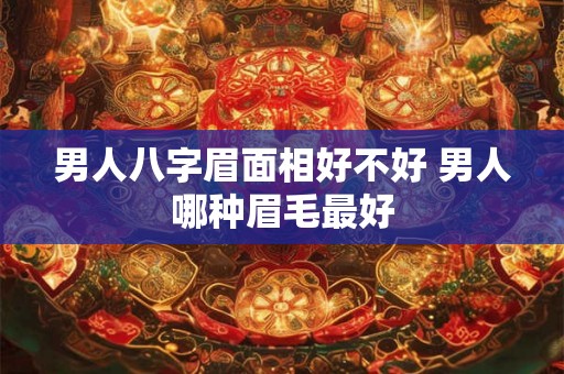 男人八字眉面相好不好 男人哪种眉毛最好
