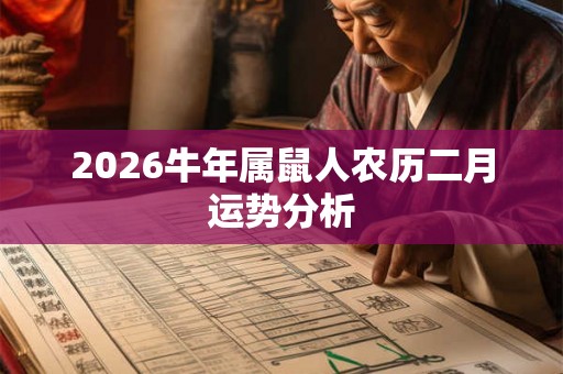 2026牛年属鼠人农历二月运势分析 2026牛年属鼠人农历二月运势分析