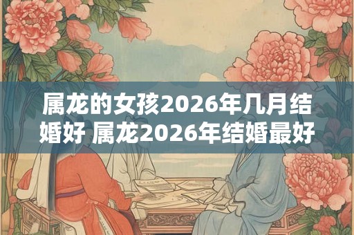属龙的女孩2026年几月结婚好 属龙2026年结婚最好的日子