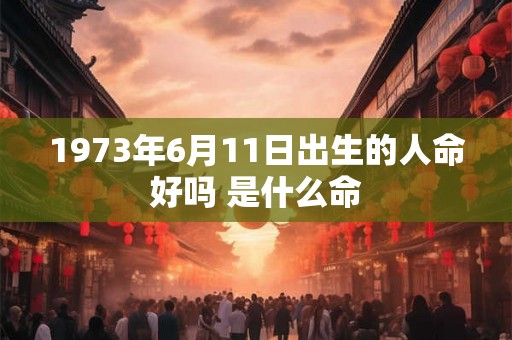 1973年6月11日出生的人命好吗 是什么命