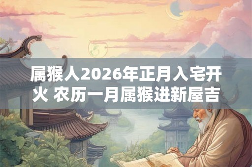 属猴人2026年正月入宅开火 农历一月属猴进新屋吉日