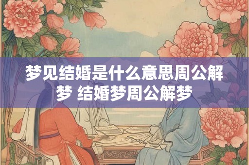 梦见结婚是什么意思周公解梦 结婚梦周公解梦