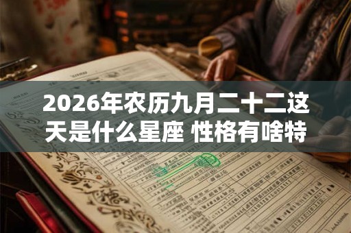 2026年农历九月二十二这天是什么星座 性格有啥特点