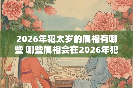 2026年犯太岁的属相有哪些 哪些属相会在2026年犯太岁